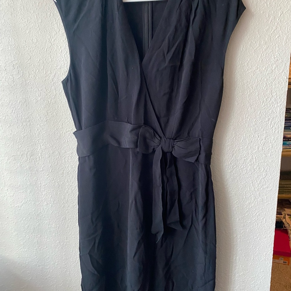 Kate Spade Black Midi Dress with Bow Detail